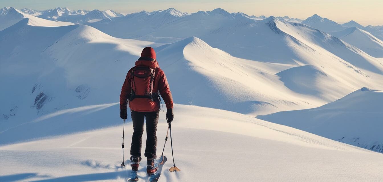 Snow Ski Backpack in Action